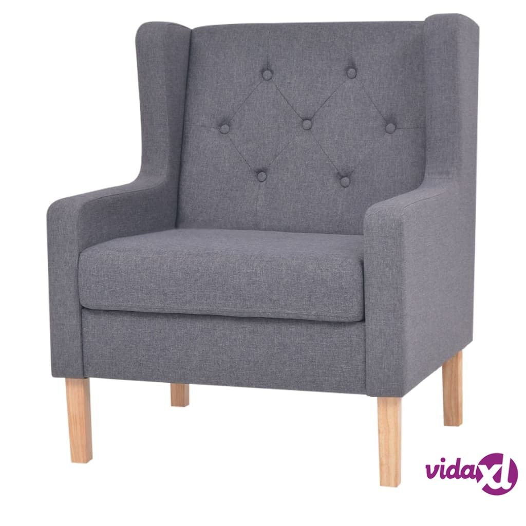 vidaXL Armchair Grey Fabric