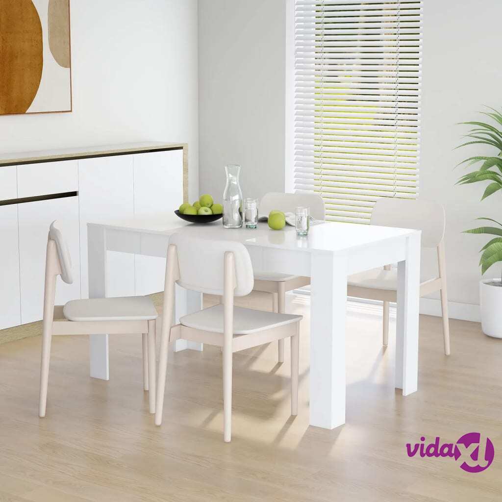 vidaXL Dining Table White 140x74.5x76 cm Chipboard