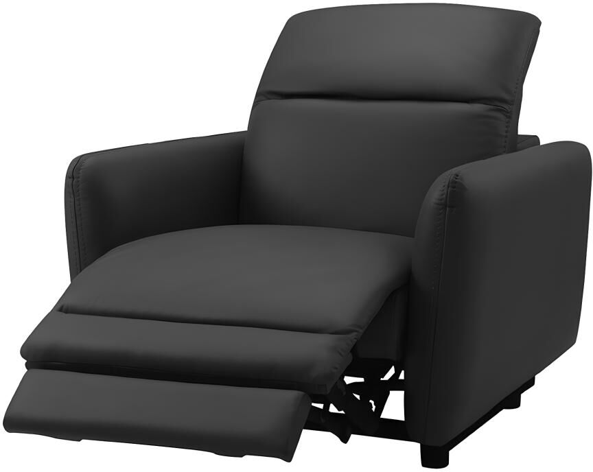 Vente-unique.be Fauteuil relax électrique CLEOPHEE en cuir supérieur - Noir