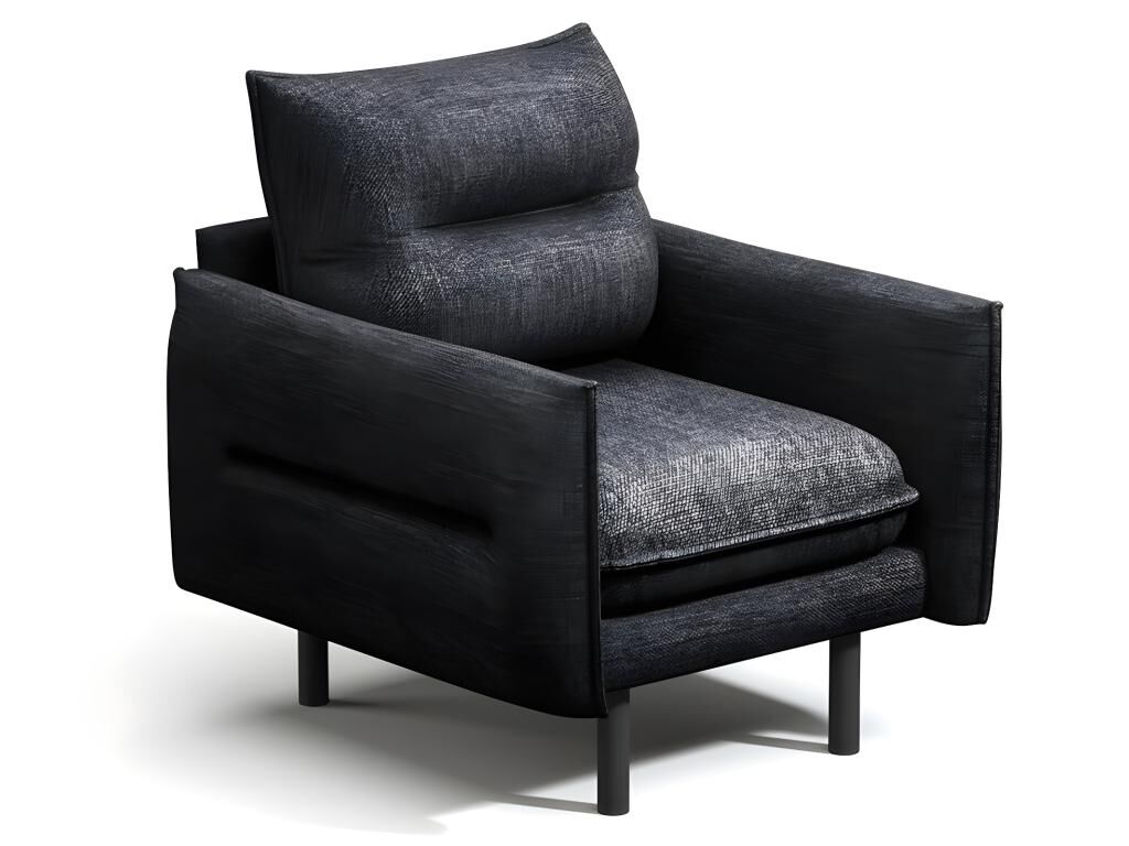 Vente-unique.be Fauteuil en tissu YONI - Anthracite