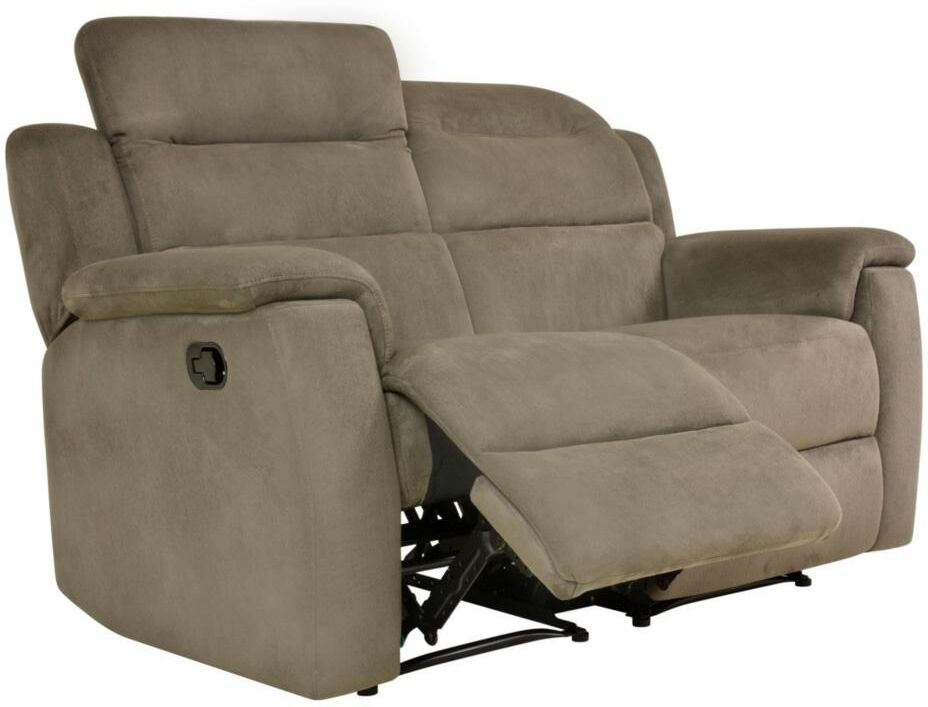 Vente-unique.be Canapé 2 places relax microfibre SIMONO - Taupe