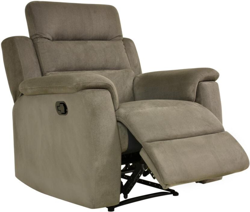 Vente-unique.be Fauteuil relax microfibre SIMONO - Taupe