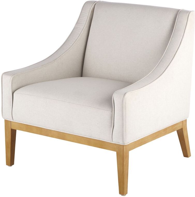 Maisons du Monde Beige fauteuil uit grenenhout