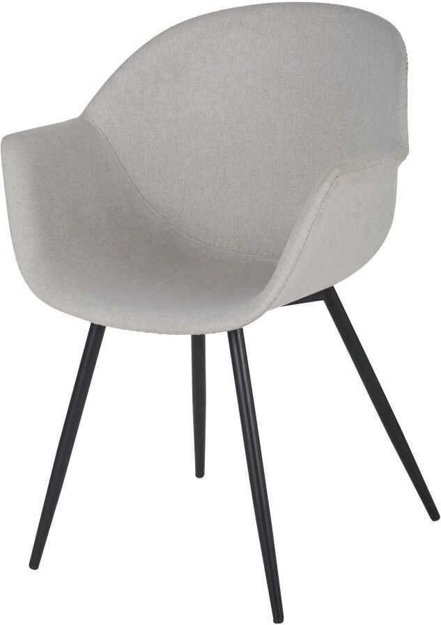 Maisons du Monde Chaise avec accoudoirs gris clair