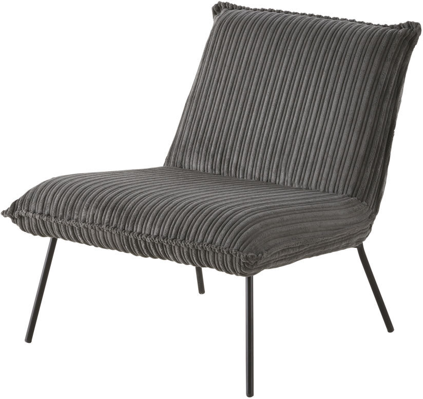 Maisons du Monde Fauteuil en velours côtelé gris