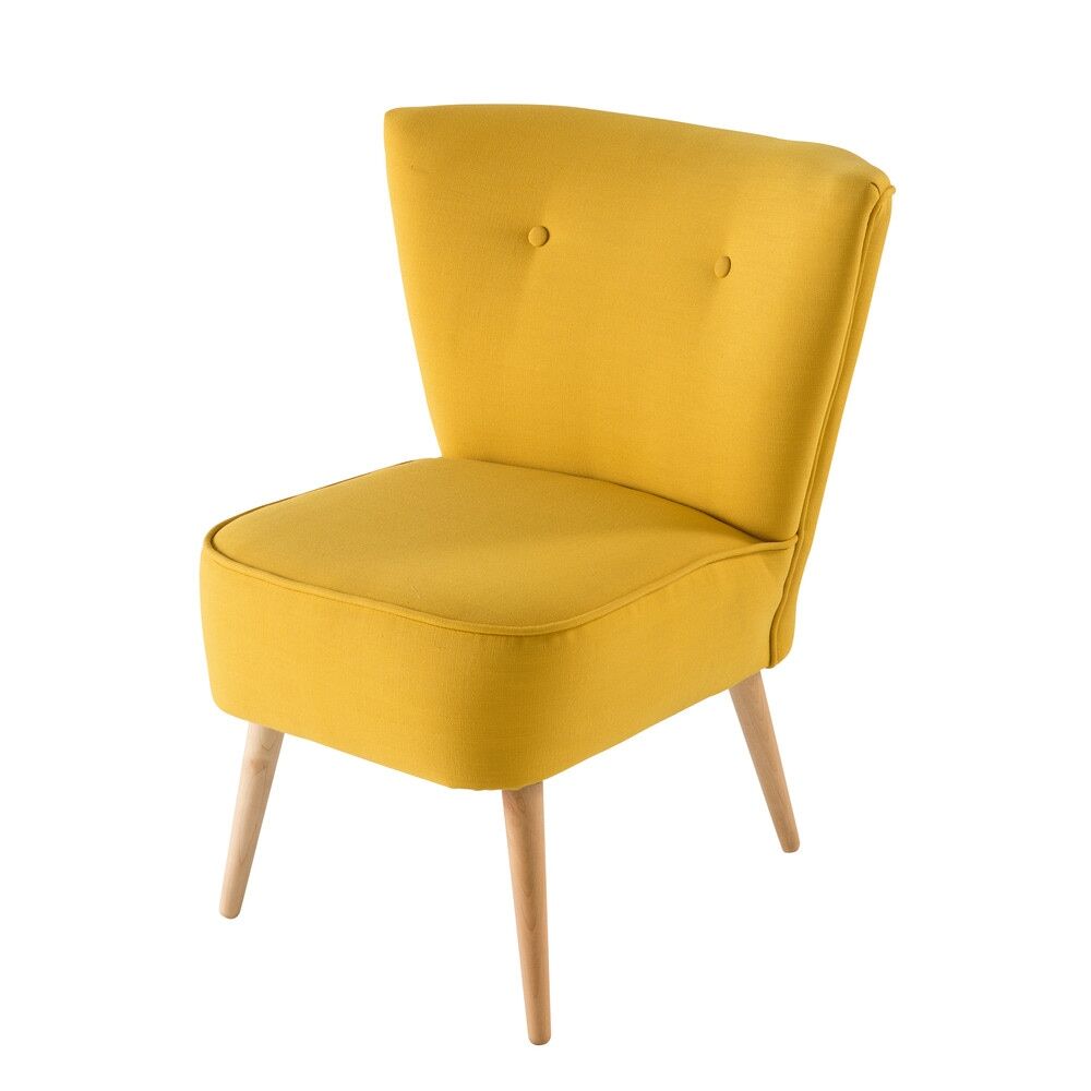 Maisons du Monde Gele vintage fauteuil