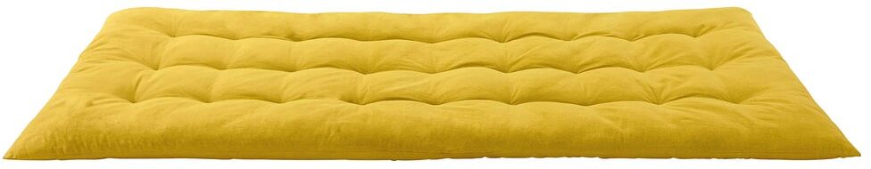 Maisons du Monde Matelas de sol en coton jaune 90x190