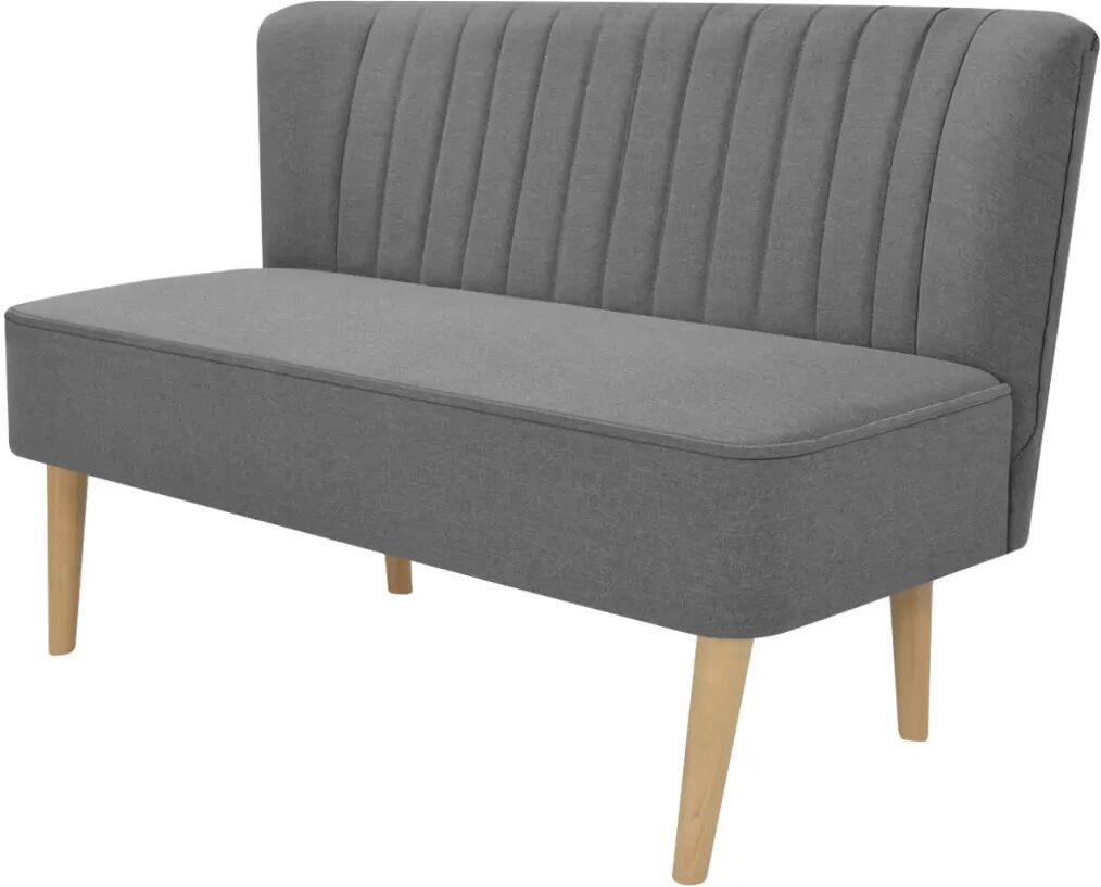 vidaXL Canapé 117 x 55,5 x 77 cm Tissu Gris clair