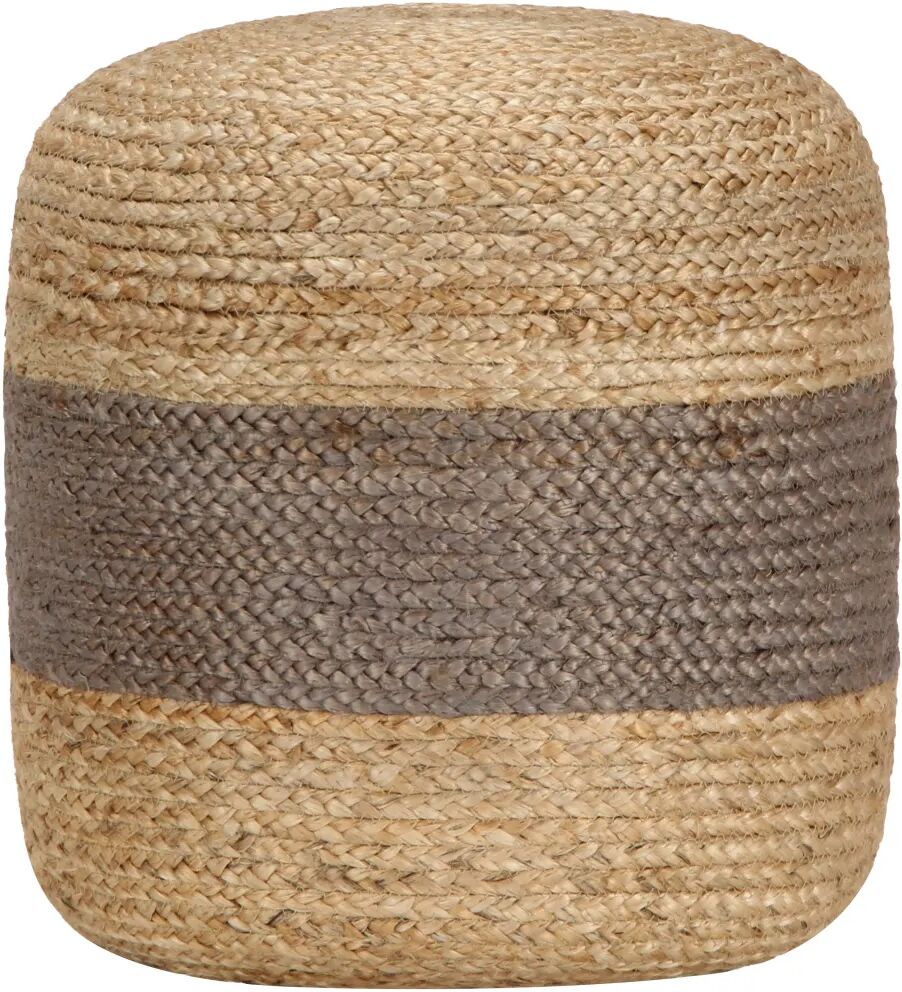 vidaXL Pouf fait à la main Gris 40 x 45 cm Jute