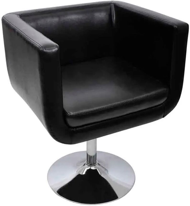 vidaXL Chaise de bar Noir Similicuir