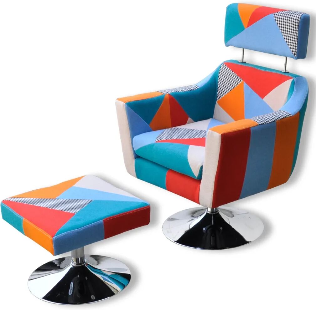 vidaXL Fauteuil TV avec design de patchwork Tissu