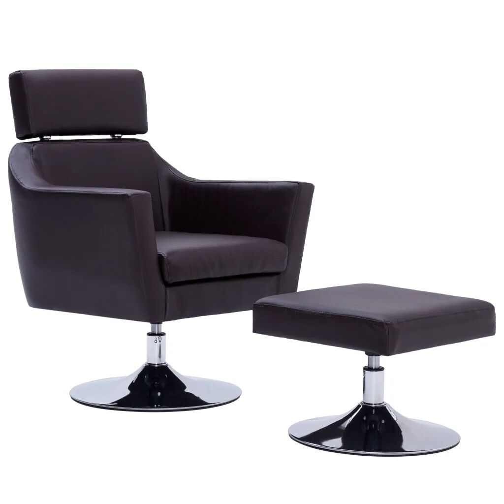 vidaXL Fauteuil TV Marron Similicuir