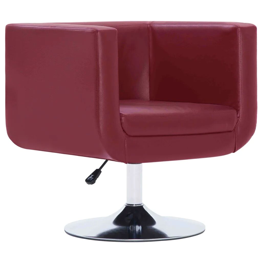 vidaXL Fauteuil pivotant Rouge bordeaux Similicuir