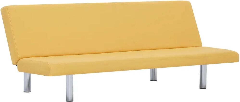 vidaXL Canapé-lit Jaune Polyester