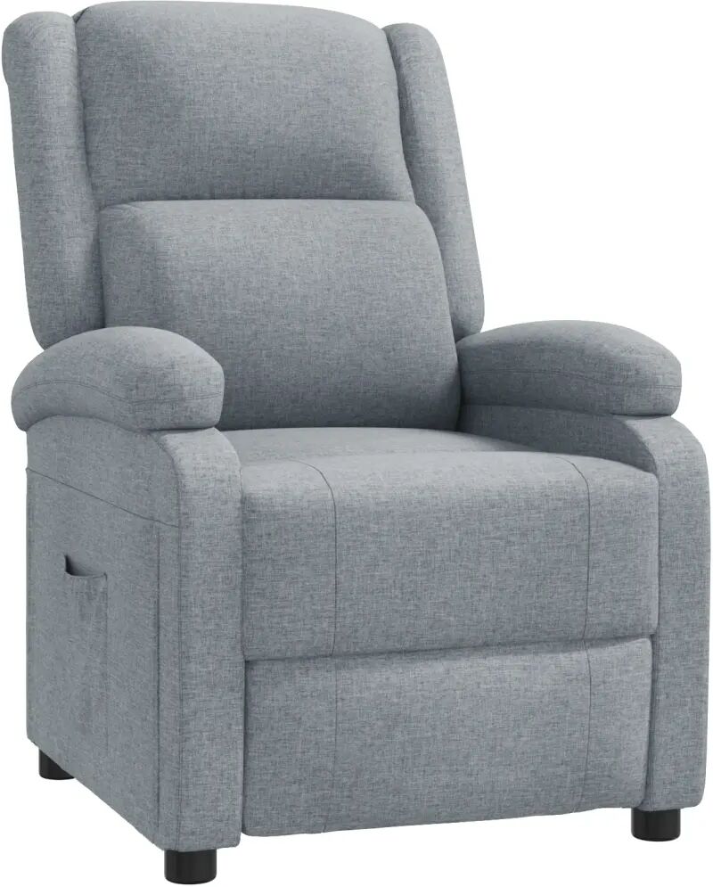 vidaXL Fauteuil inclinable TV Gris clair Tissu