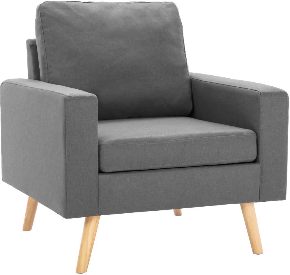 vidaXL Fauteuil Gris clair Tissu