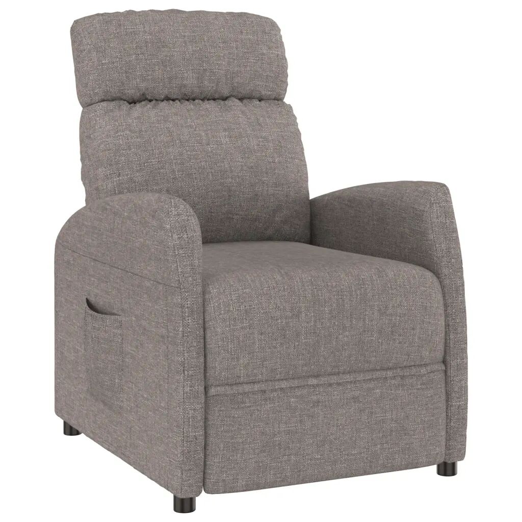 vidaXL Fauteuil inclinable Taupe Tissu