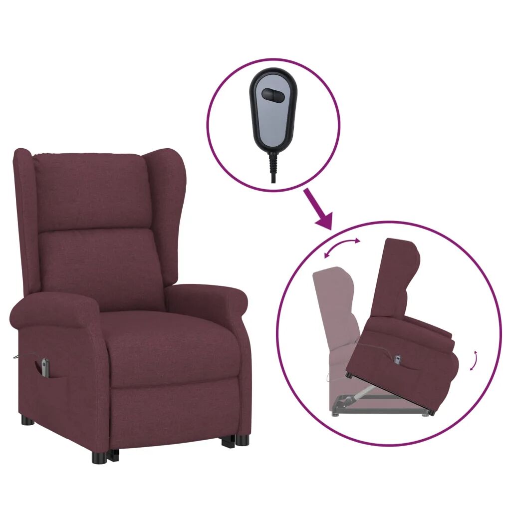 vidaXL Fauteuil inclinable Violet Tissu