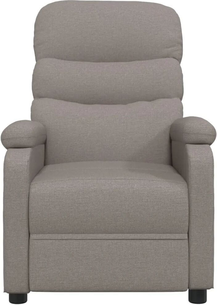 vidaXL Fauteuil inclinable de massage Taupe Tissu