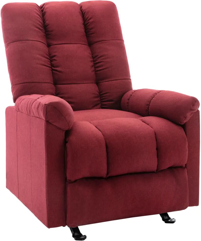 vidaXL Fauteuil inclinable Rouge bordeaux Tissu