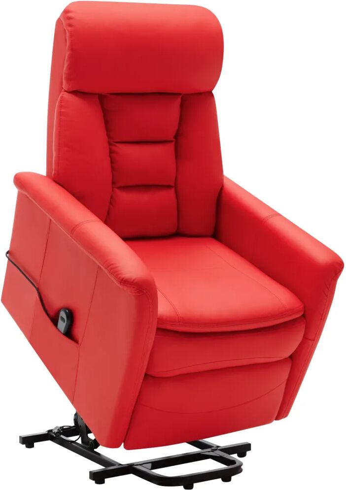 vidaXL Fauteuil inclinable Rouge Similicuir