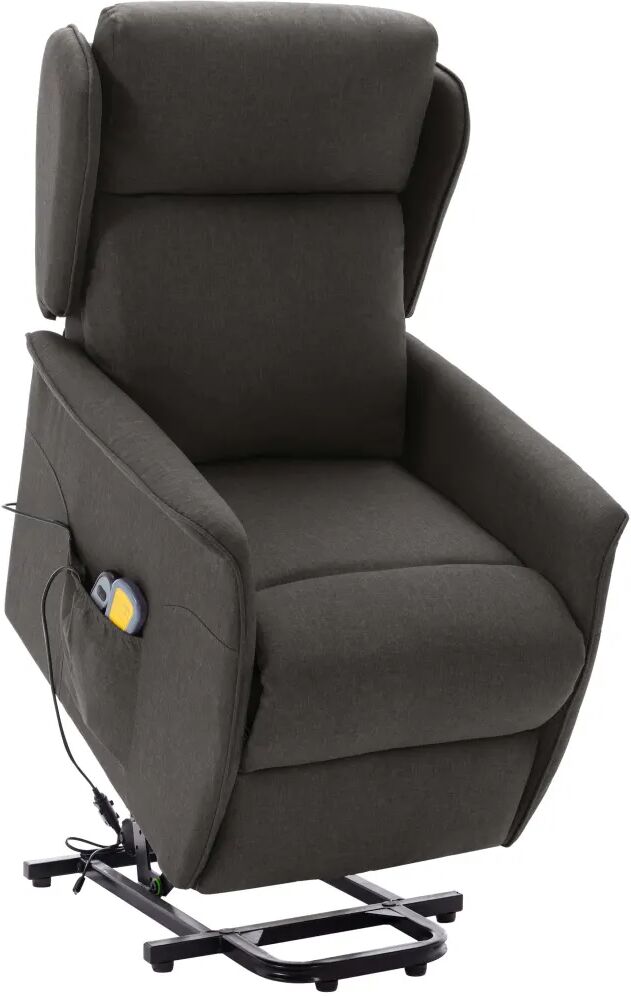 vidaXL Fauteuil de massage inclinable Gris foncé Tissu