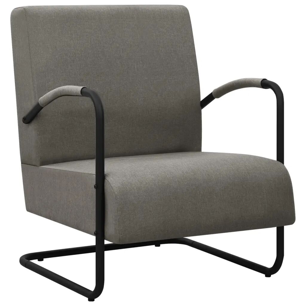 vidaXL Fauteuil Gris clair Tissu