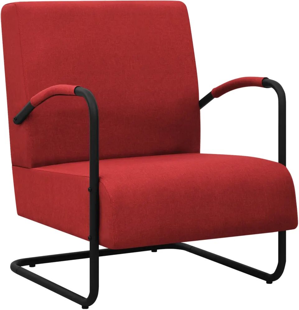 vidaXL Fauteuil Rouge bordeaux Tissu