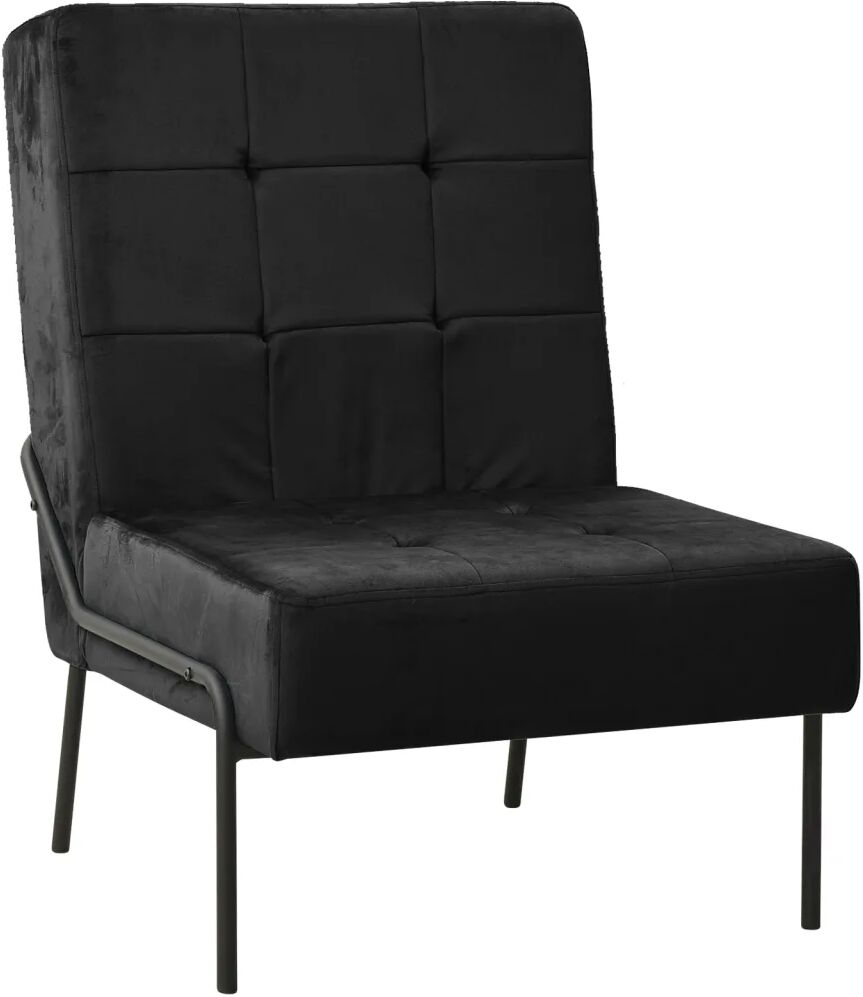 vidaXL Chaise de relaxation 65x79x87 cm Noir Velours