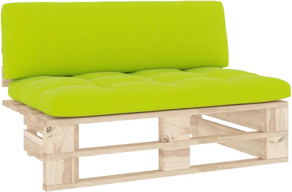 vidaXL Canapé central palette de jardin Bois de pin imprégné