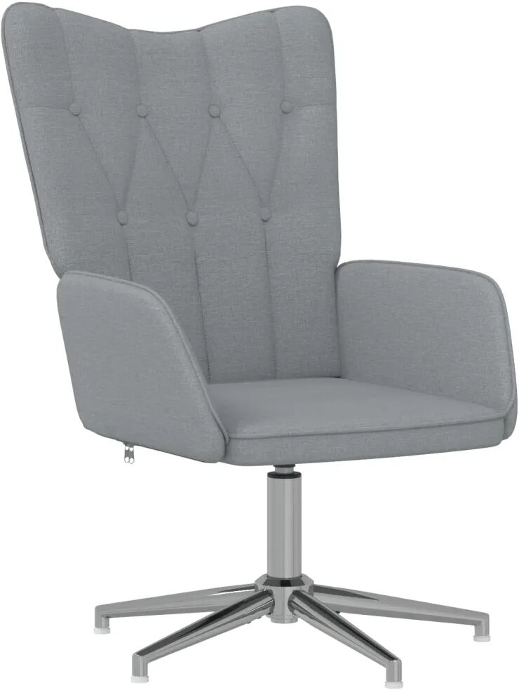 vidaXL Chaise de relaxation Gris clair Tissu