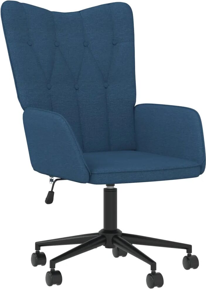 vidaXL Chaise de relaxation Bleu Tissu