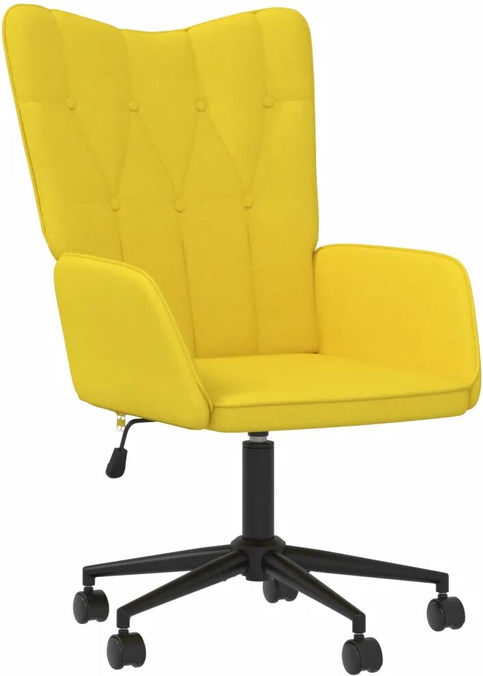 vidaXL Chaise de relaxation Jaune moutarde Tissu