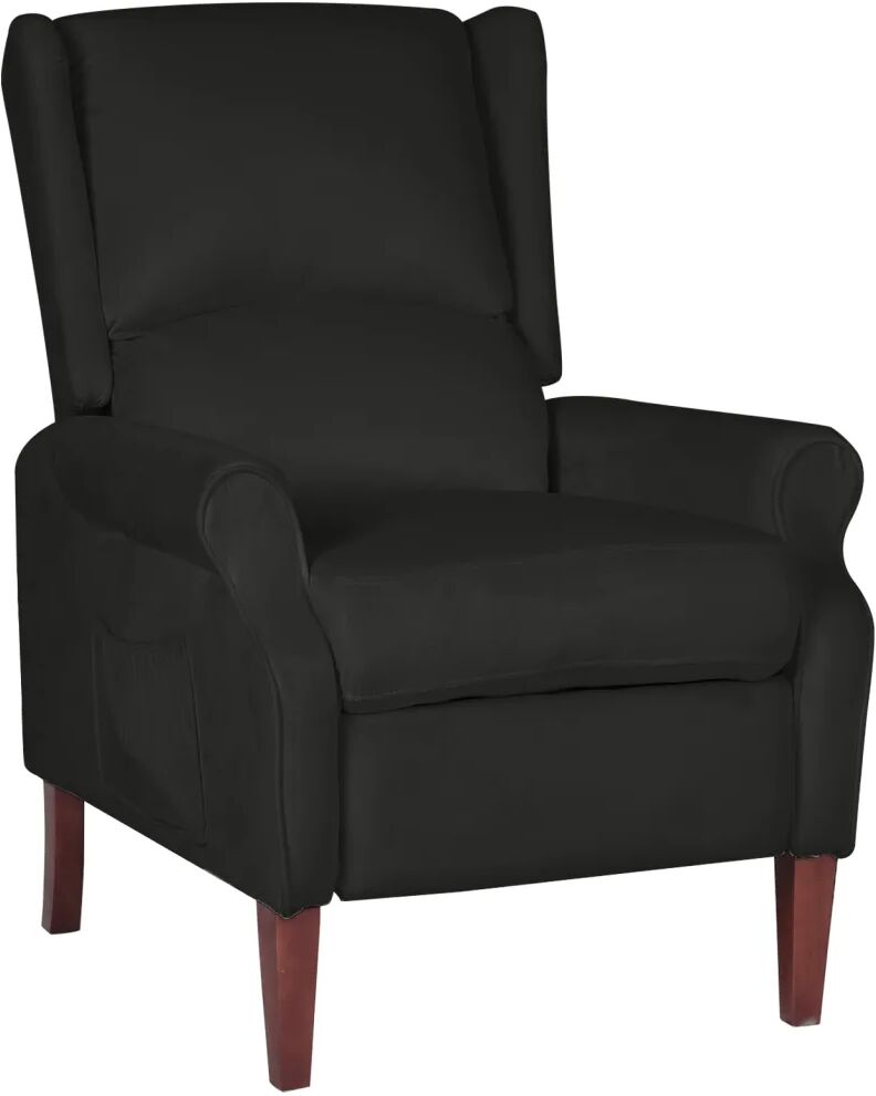 vidaXL Fauteuil inclinable Noir Velours