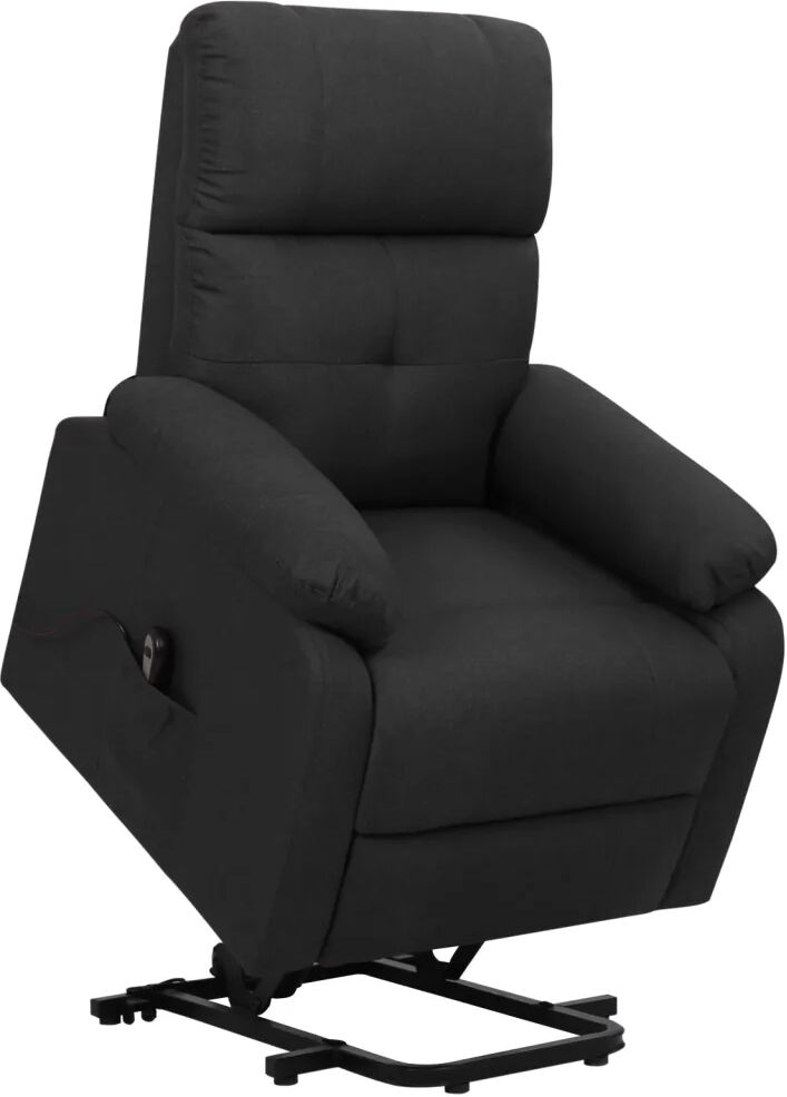 vidaXL Fauteuil inclinable Noir Tissu