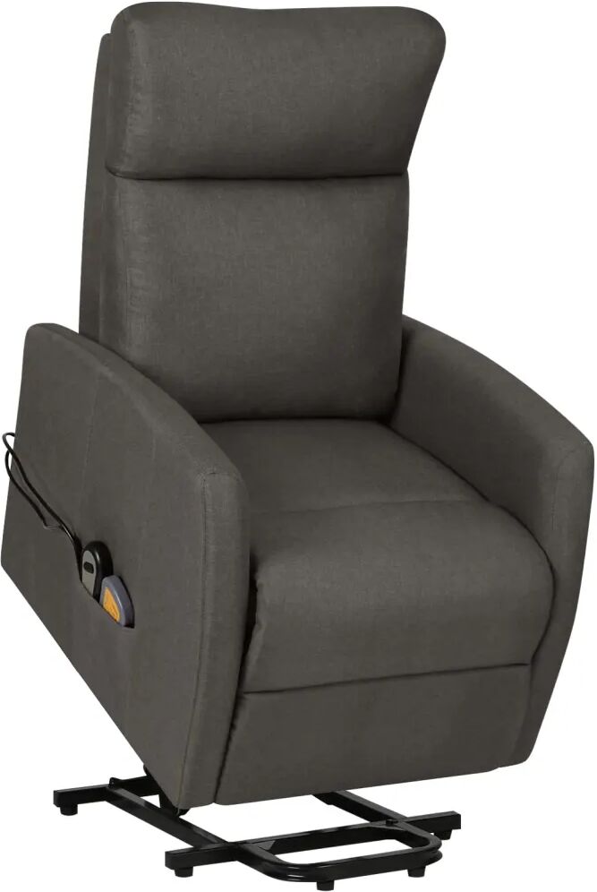 vidaXL Fauteuil de massage inclinable Gris foncé Tissu