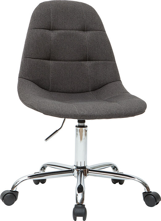 Miliboo Fauteuil de bureau design tissu gris foncé COX