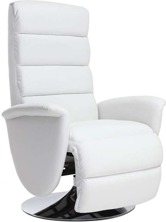 Miliboo Fauteuil relax manuel blanc NELSON