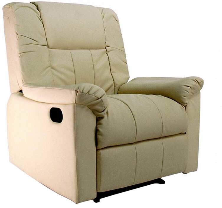 Miliboo Fauteuil relax manuel ivoire JOEY