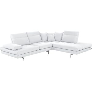 CALIA ITALIA Ecksofa »Toby Wing, L-Form«, Sitztiefenverstell.,wahlw. mit... bianco puro BULL