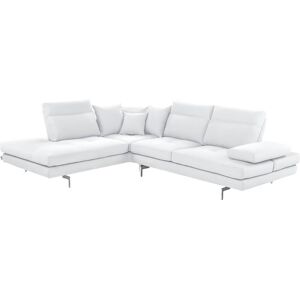 CALIA ITALIA Ecksofa »Toby Wing, L-Form«, Sitztiefenverstell.,wahlw. mit... bianco puro BULL