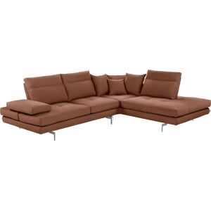 CALIA ITALIA Ecksofa »Toby Wing, L-Form«, Sitztiefenverstell.,wahlw. mit... cognac BULL