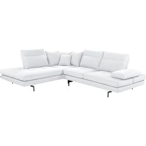 CALIA ITALIA Ecksofa »Toby Wing, L-Form«, Sitztiefenverstellung, wahlw. mit... bianco puro BULL