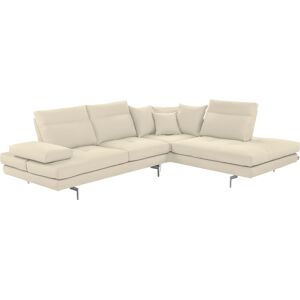 CALIA ITALIA Ecksofa »Toby Wing, L-Form«, Sitztiefenverstell.,wahlw. mit... bianco BULL