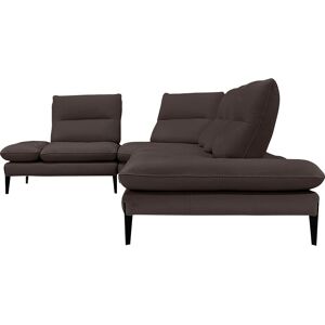 Nicoletti Home Ecksofa »Monnalisa«, Breite 376 cm, mit Sitztiefen- und... schwarzbrau