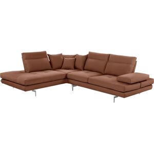 CALIA ITALIA Ecksofa »Toby Wing, L-Form«, Sitztiefenverstell.,wahlw. mit... cognac BULL