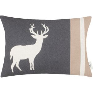 TOM TAILOR HOME Dekokissen »Reindeer«, aus hochwertiger Baumwolle,... grau/anthrazit/natur + gemustert Größe B/L: 60 cm x 40 cm