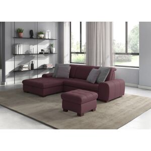 sit&more Ecksofa »Luxor L-Form«, wahlweise mit Bettfunktion, Bettkasten und... aubergine Größe