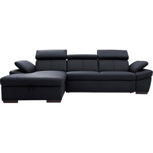 exxpo - sofa fashion Ecksofa »Salerno, L-Form«, inkl. Kopf- und... schwarz Größe
