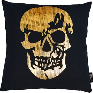 done.® Dekokissen »Stone Skull« goldfarben + bedruckt Größe B/L: 45 cm x 45 cm